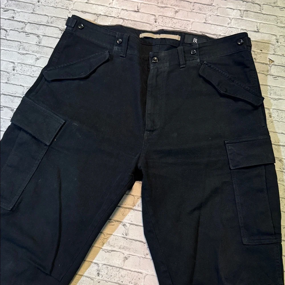 Banana Republic mens 38x32 slim fit black cotton  vintage style cargo pants EUC